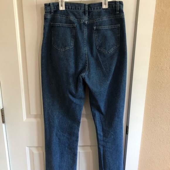 Boohoo High Waisted Blue Jeans - Picture 5 of 6